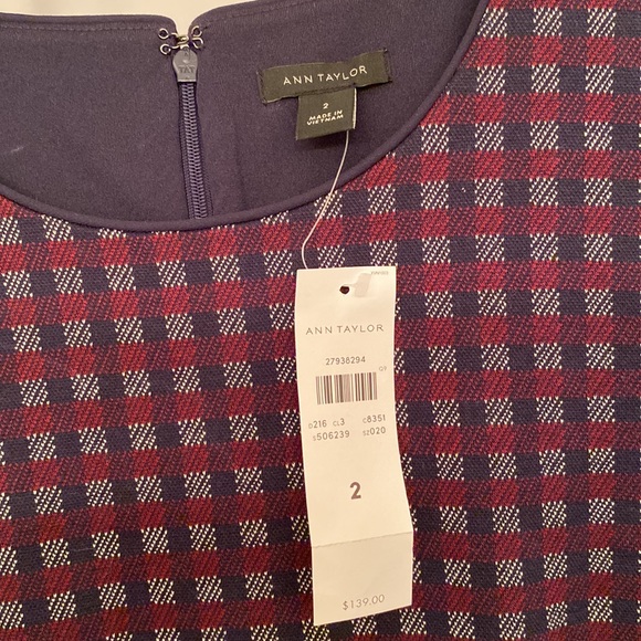 Ann Taylor Sleeveless Plaid Dress NWT - Picture 3 of 6